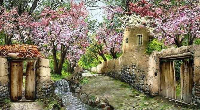 تصویر 2 از تابلو فرش مینیاتور ظریف نفیس صادراتی درجه یک